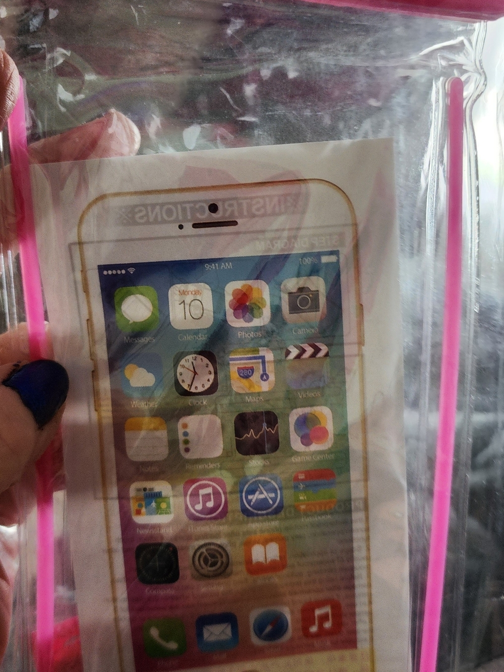 Pink Waterproof Universal Phone Pouch with Clear Front